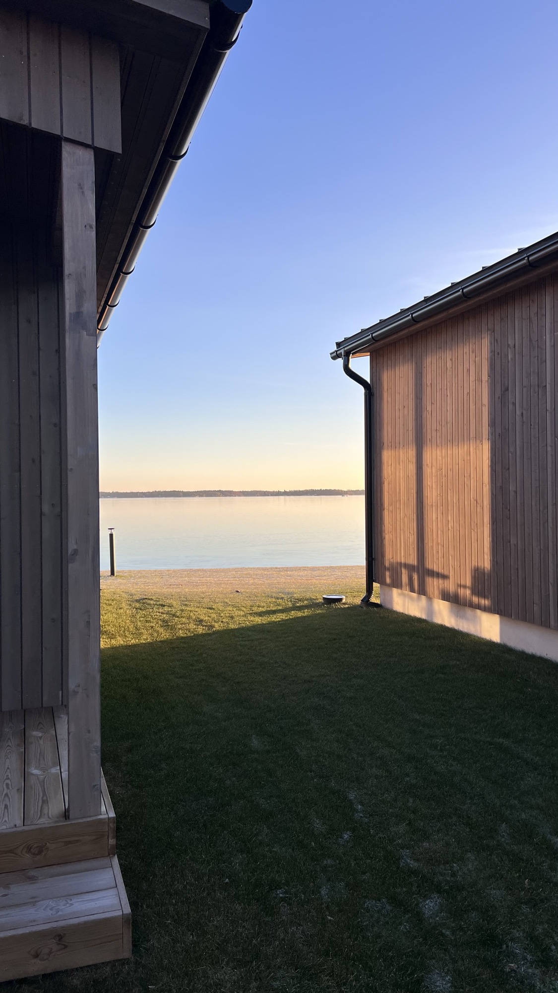 Evening light between the Lakeside Villa houses