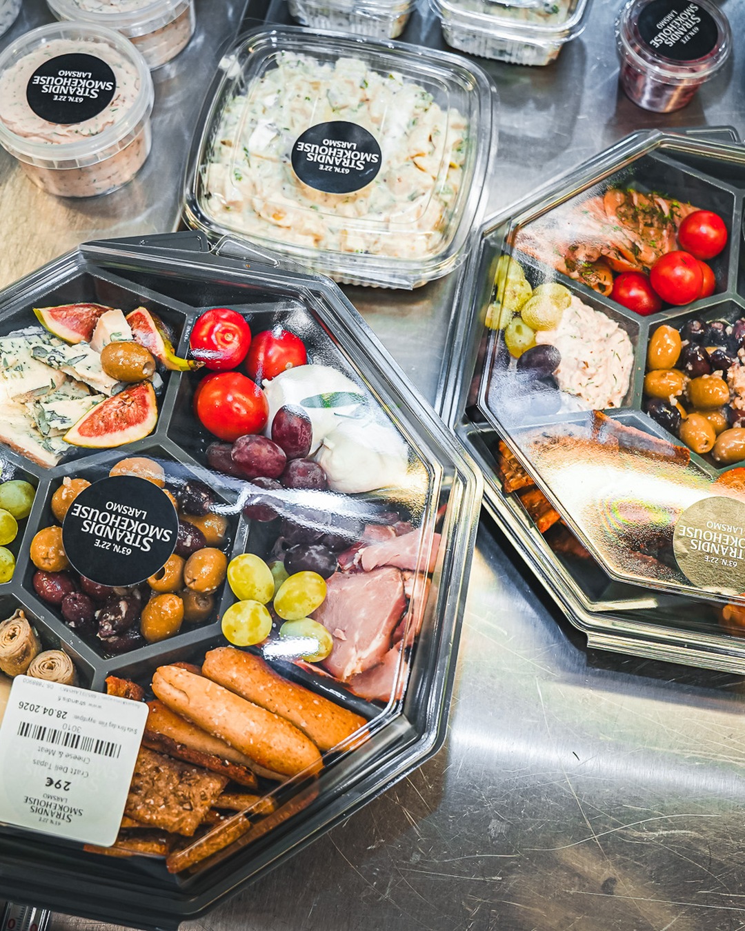 Smokehouse summer platter with assorted delicacies